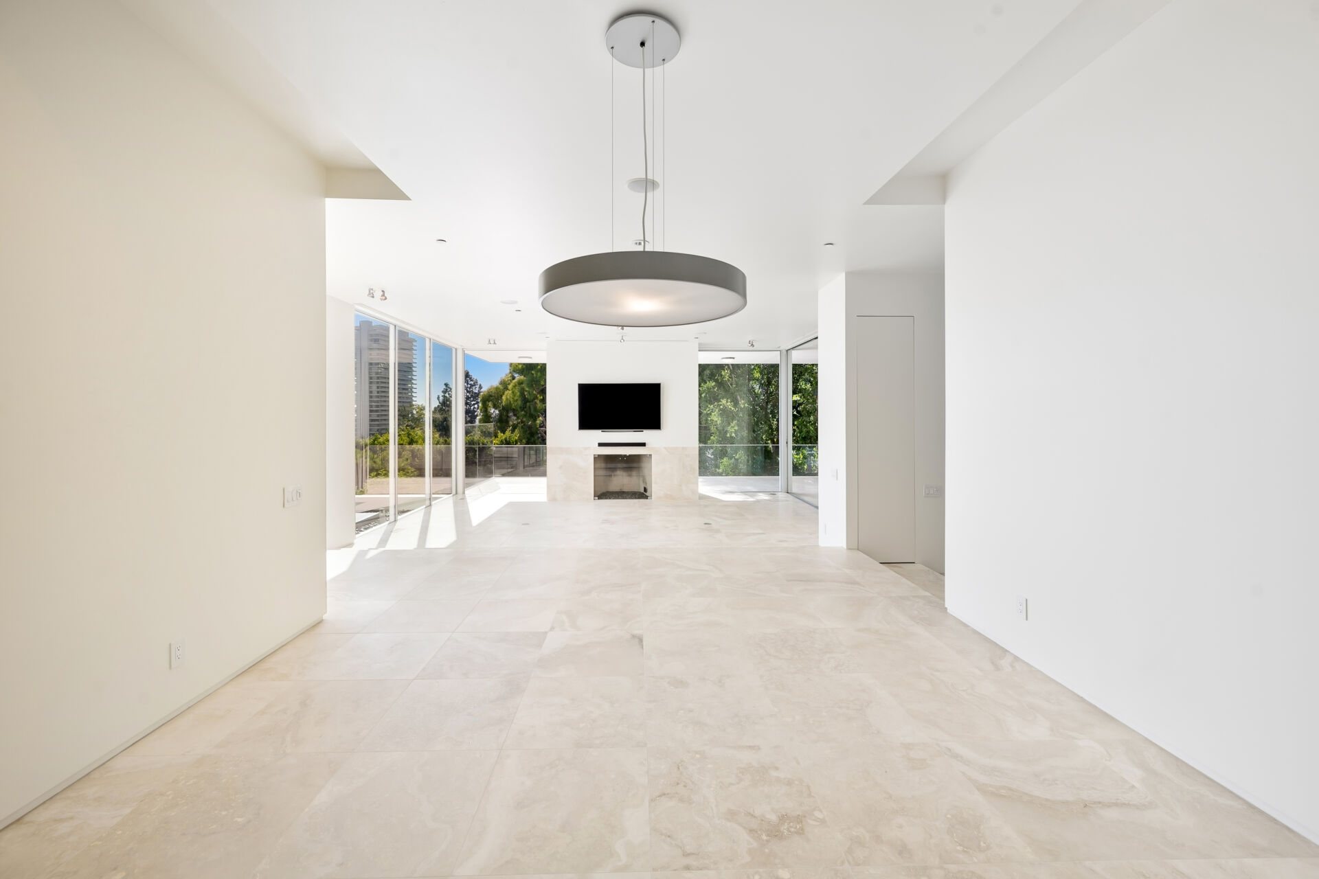 Smooth plaster finish on interior ceilings